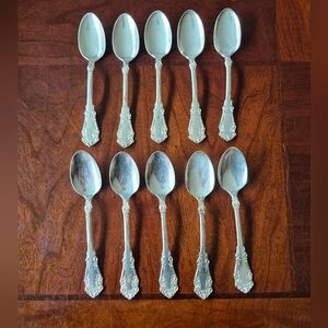 10 ROGERS 1847 Teaspoons BERKSHIRE Pattern A1 triple Plate Silver